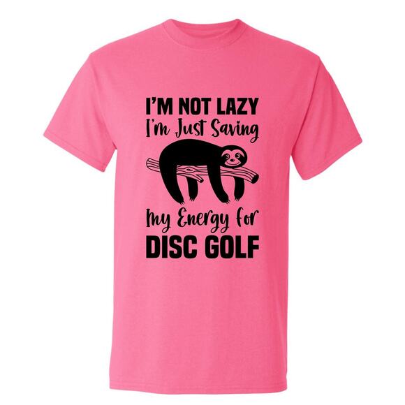 Disc Golf Shirt LAZY SLOTH Mens Graphic T Shirt - Picture 10 of 10